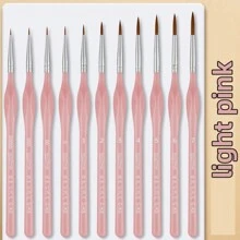 11pcs Small Fine Pointed Tip Paintbrush Set, Micro Sized Detail Paint Brushes Suitable For Acrylic, Watercolor, Oil Painting, Model
