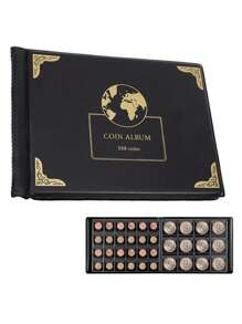 1 件 300 格硬币收藏簿架，适合收藏家、卡片相册、300 个口袋硬币收藏纪念相册、硬币展示整理器，用于货币收藏用品、纸币存储和展示 - 彩色 - 查看 10