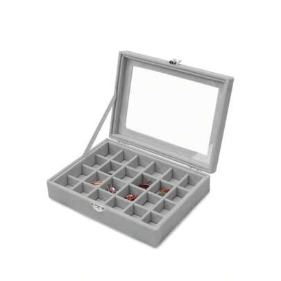 Jewelry Storage Box Earrings Rings Necklace Jewelry Display Box Jewelry Classification Dustproof Transparent Flip Jewelry Box Large Capacity Multi-Layer Jewelry Storage Box Portable Home Travel Jewelry Storage Box