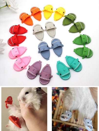 1 para/2 szt. Buty dla chomików dla małych zwierząt domowych, ubranka w kształcie aligatora. Urocze i idealne do sesji zdjęciowej. Kolor losowy