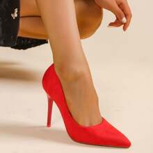 Women's Fashionable High Heels, Versatile & Slimming For Office Wear Stylish High Heels