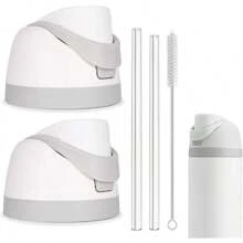 Pajita de repuesto para botella de agua de 24oz/32oz, pajitas reutilizables y transparentes para accesorios de botellas de agua de 24oz y 32oz