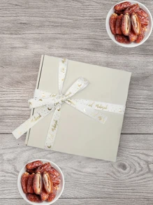 1 cuộn ruy băng satin 5 thước Anh (5 yard) dùng cho lễ Eid Mubarak, ruy băng Ramadan màu đen, xanh dương, trắng, họa tiết trăng sao, thích hợp cho các bữa tiệc Hồi giáo, gói quà, làm đồ thủ công. - Nhiều màu - Xem 5