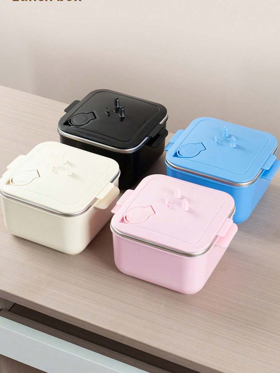 304 Stainless Steel Lunch Box Ramen Bowl, With/Without Stainless Steel Inner Layer, Suitable For Office Workers And Students, Insulated Bento Box Container - Multicolor - View 1