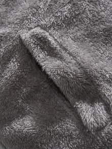 Men's Long Sleeve Winter Warm Reversible Thick Fluffy Lining Casual Loose Stand Collar Patchwork Sherpa Fleece Coat, Fall