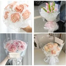 1 Rolo de Papel de Seda Floral para Embrulho, Suprimentos de Florista para Dia dos Namorados, Casamento, Embalagem de Aniversário, Papel de Seda Enrugado e Ondulado, Papel Fino, Suprimentos para Buquê de Flores, Papel de Presente, Decoração de Casamento, Para Qualquer Ocasião (Branco)
