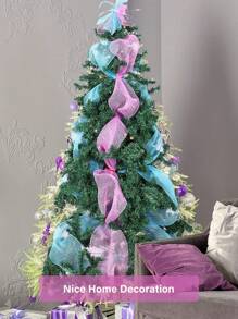 1 rollo de 10 yardas de cinta de malla decorativa para Pascua, cinta para hacer arcos, coronas, guirnaldas y envoltura de regalos para fiestas y decoración primaveral del hogar para regalos de Pascua 2025