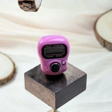 1 pieza Contador de anillos electrónico, Contador digital portátil para aliviar el estrés, para oración, entrenamiento, yoga, conteo, contador de anillos para dedos, estilo de anillo con pantalla digital y conteo electrónico