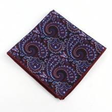 ZONFAZ 1PC Gentlemen's Pocket Square With Paisley Floral Pattern For Men's Suit Pocket And Handkerchief - Multicolor - View 7