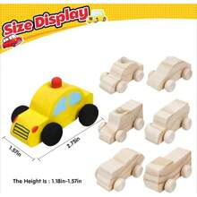 12PCS Unfinished Wooden Cars, Wood DIY Car, Wood Crafts, Painting Crafts Kit, Easy Woodworking Set, Family Activities Arts And Crafts, Great For Birthday Gifts, Party
