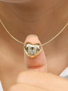 Men's And Women's Gold Letter Pendant Necklace, Simple Multi-Functional Copper Pendant, 26 English Letters, Adjustable Buckle Ring Jewelry - Gold - View 2