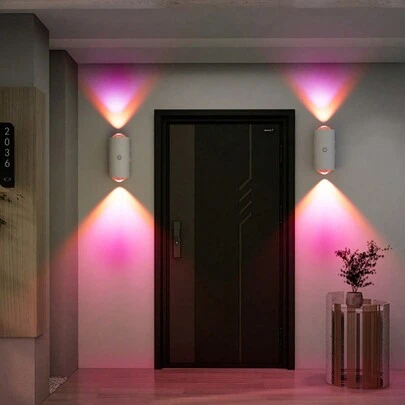 1 Modern Motion Sensor Night Light, USB Rechargeable LED Wall Light RGB Adjustable Lighting, Suitable For Entrance, Bedside, Desk, Wardrobe Of Magnetic Step Light