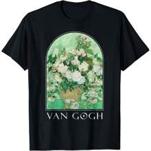 Roses Classic Art Vintage Aesthetic T-Shirt - Black - View 1