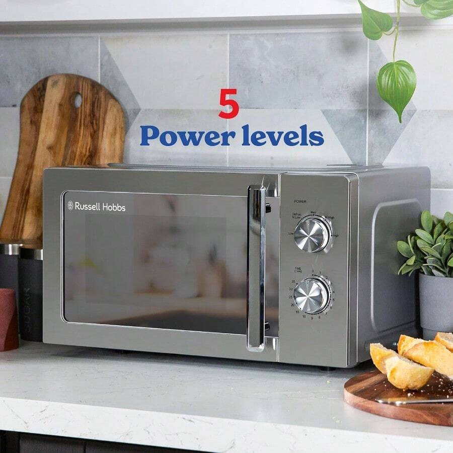 Russell Hobbs Stainless Steel Microwave 20 Litre 800W Solo Manual With ...
