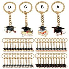 20 Peças Chaveiro/Chaveiro em Formato de Boné de Formatura de Metal, Lema Inspirador, Adequado para Lembrancinhas de Festa de Formatura, Festa de Despedida de Solteira, Decoração de Bolsa, Chaveiro de Telefone/Carro, Dia do Professor, Presentes para Amigos, Colegas de Classe e Colegas de Trabalho - Multicolorido - Visão 1