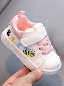 1 par de zapatos de primavera y otoño para niños de 1 a 4 años, zapatos de interior y exterior de moda y lindos, con suela blanda antideslizante y resistente al desgaste, con , ligeros y cómodos