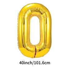 40 Inch Large Numbers Balloon, Foil Mylar Big Number Balloon For Birthday Party Supplies Decorations,