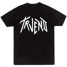 Playera Negra Hombre Trueno Casual 100% Algodón - Negro - Ver 4