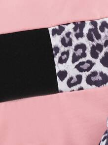 Girls' SuitSpring And Summer Patchwork Short-Sleeved T-Shirt Casual Sports Two-Piece New Baby Girl Clothing Cute - Pink - View 5