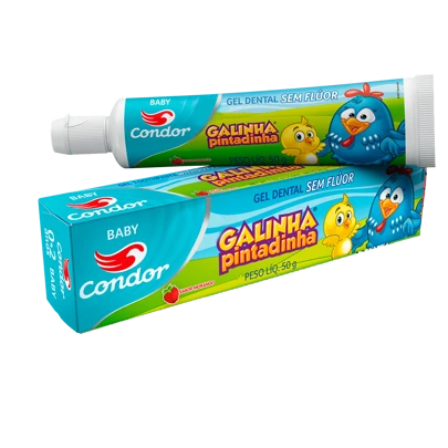 Creme Dental Infantil Sem Flúor 50g Sabor Tutti Frutti Condor