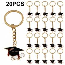 20 Peças Chaveiro/Chaveiro em Formato de Boné de Formatura de Metal, Lema Inspirador, Adequado para Lembrancinhas de Festa de Formatura, Festa de Despedida de Solteira, Decoração de Bolsa, Chaveiro de Telefone/Carro, Dia do Professor, Presentes para Amigos, Colegas de Classe e Colegas de Trabalho - Multicolorido - Visão 5