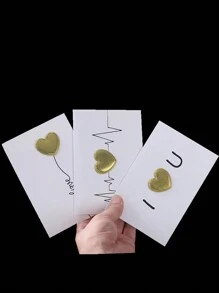 手工制作的创意心形爱情贺卡，适合情人节、母亲节、教师节 - 适合作为邀请卡、贺卡、节日礼物