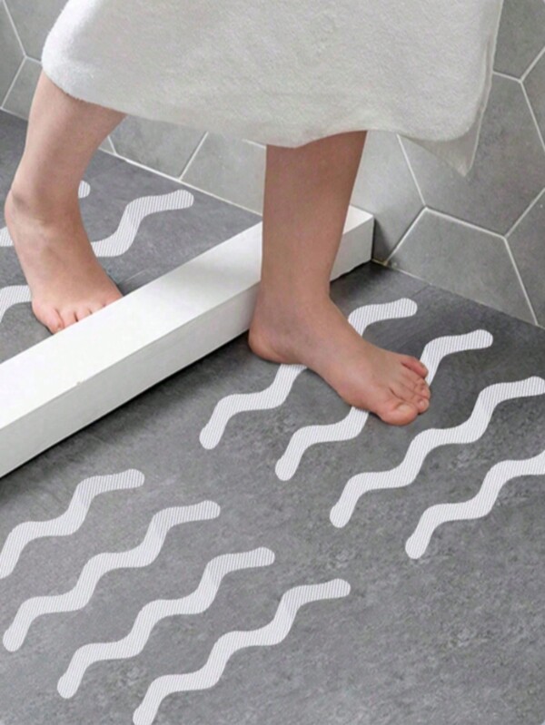 24 piezas de pegatinas antideslizantes para ducha, tiras antideslizantes de PEVA transparentes para bañera, pegatina antideslizante para piso y ducha del baño, decoración de baño de verano y regreso a clases