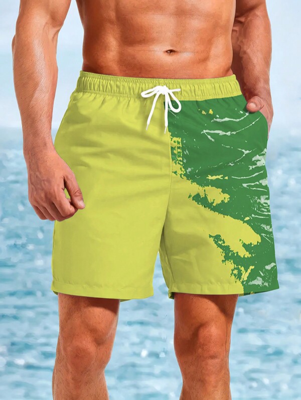 Pantalones cortos de playa de verano para hombre con estampado 3D de camuflaje transpirable