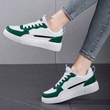 Unisex Casual Shoes, Lace-Up Soft Sole Flat Comfortable Men's Sneakers, Lightweight Low-Top Everyday Shoes