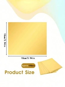 100 Pieces Gold Foil Candy Wrappers Chocolate Wrappers Large Chocolate Bar Wrapping, 7.8 Inch X 7.8 Inch With Heavy Paper Backing Foil, Party Favors Wrappers For Parties, Weddings, Birthdays, Homemade Candy, Chocolate Wrappers - Multicolor - View 13