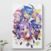 Framed Anime Lucky Poster Decorative Canvas Wall Posters And Art Picture Print Modern Family Bedroom Decor Posters - Framed - View 3