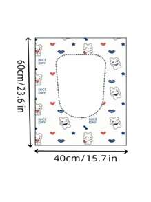 5个一次性马桶套，双层加厚印花，旅行酒店独立包装，无纺布马桶座套，防水一次性马桶套，卫生实用，适合青少年和成人 - 防水，强力粘合，便携式旅行马桶座保护套，易于清洁，独立包装浴室装饰秋季装饰