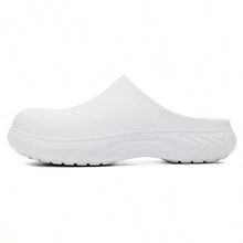 Zapatos de seguridad resistentes al agua, al aceite y antideslizantes para trabajo, chef, labores - Blanco - Ver 3