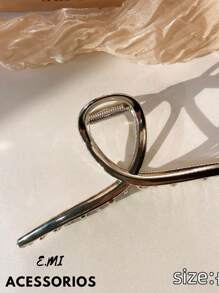 G Metal Hair Clip Piranha Clip 12cm With Luxury Hairpin - Bạc - Xem 4