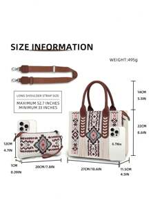 Damska torebka w stylu boho, torba na ramię, swobodna, drukowana, płócienna torba o dużej pojemności, lekka torba typu crossbody, torba dla teściowej, torba na zakupy do pracy, idealna na codzienne dojazdy, zakupy, do szkoły, na wypoczynek, na imprezę