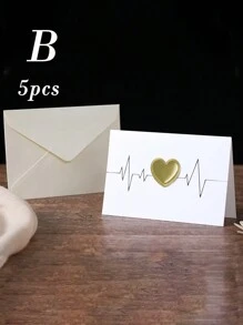 手工制作的创意心形爱情贺卡，适合情人节、母亲节、教师节 - 适合作为邀请卡、贺卡、节日礼物