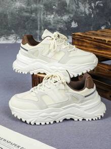 Zapatillas casuales de estilo Athflow retro de dos colores para hombre, adecuadas para fiestas, negocios, cómodas, transpirables y con suela gruesa, zapatos deportivos de moda