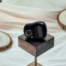 1 pieza Contador de anillos electrónico, Contador digital portátil para aliviar el estrés, para oración, entrenamiento, yoga, conteo, contador de anillos para dedos, estilo de anillo con pantalla digital y conteo electrónico