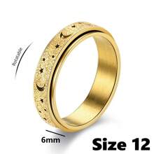 1pc Hollow Star Moon Stainless Steel Exquisite Ring,Special Gifts For Family And Friends