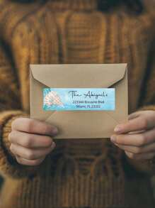 (100-1000 Labels) 0.75in*2.5in Personalized Return Address Labels Floral - High Glossy Custom Mailing Labels On Sheets - Self-Adhesive Return Stickers For Envelopes With Crisp Printing Design, Self-Adhesive, Flat-Sheet Labels (7 Designs), By Colorful Images, Multi-Functional, Adjustable, Anti-Mold, Ornamental, Reusable, Exquisite, Adorable, High-Quality, Unique, Ideal Gifts For Him, Customized Stickers,Warm Ambience,Festive Calendar - Bird Pattern - View 8