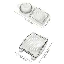 1 件装多功能鸡蛋切刀，适用于煮熟的鸡蛋，二合一鸡蛋切片机/分割机/切丁机/切刀，厨房工具