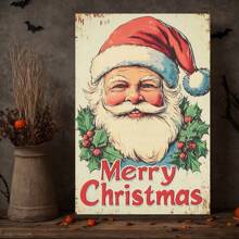 Framed Snowsun   Santa Merry Christmas Vintage  Christmas   For Kitchen Garden Yard Wall Bedroom Club Home Decor