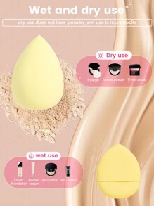 5/10/20/30/40/50/60/80/100PCS Makeup Tools Set Including:10PCS Makeup Sponges For Liquid Makeup+10PCS Mini Makeup Sponges For Liquid Makeup+10PCS Triangle Powder Puffs For Loose Powder And Makeup Setting+10PCS Air Cushion Powder Puffs For Facial Makeup+10PCS Mini Air Cushion Powder Puffs For Facial Concealer Makeup - Màu vàng - Xem 9