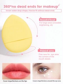 5/10/20/30/40/50/60/80/100PCS Makeup Tools Set Including:10PCS Makeup Sponges For Liquid Makeup+10PCS Mini Makeup Sponges For Liquid Makeup+10PCS Triangle Powder Puffs For Loose Powder And Makeup Setting+10PCS Air Cushion Powder Puffs For Facial Makeup+10PCS Mini Air Cushion Powder Puffs For Facial Concealer Makeup - Màu vàng - Xem 8