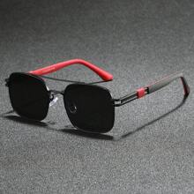 男士椭圆形金属全框太阳镜，经典复古大框太阳镜，适合户外、骑行、驾驶、钓鱼、商务聚会，是理想的礼物 - 多色 - 查看 11