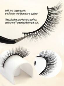 3 Pairs Fluffy Cat Eyelash False Eyelashes Natural Long Faux Mink Hair Wispy Lash Extensions For Daily Work, Party, Travel - Bulu Mata Halus - View 6