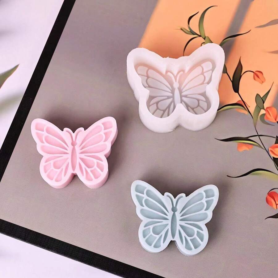 Stampo in silicone per cere profumate a forma di farfalla 3D