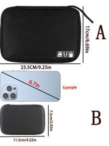 1pc/Electronics Accessories Storage Bag, Universal Portable Travel Electronic Organizer Bag For Phone, Cable, Coin, Jewelry, Makeup, Power Bank, Mouse, Charger, Data Cable, Pen, Hard Drive, Protective Cover