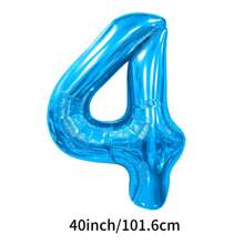 40 英寸大数字气球，铝箔聚酯薄膜大数字气球，适用于生日派对用品装饰，圣诞节