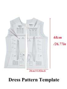 DIHAN 1 Set Professional Pattern Making Template Rulers For Dress Design – Multi-Size, Accurate, And Easy-To-Use For Designers And Tailors
